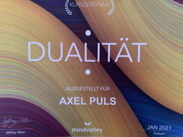 Zertifikat Dualität Axel Puls